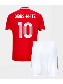 Billige Nottingham Forest Morgan Gibbs-White #10 Hjemmedraktsett Barn 2025-26 Kortermet (+ Korte bukser)